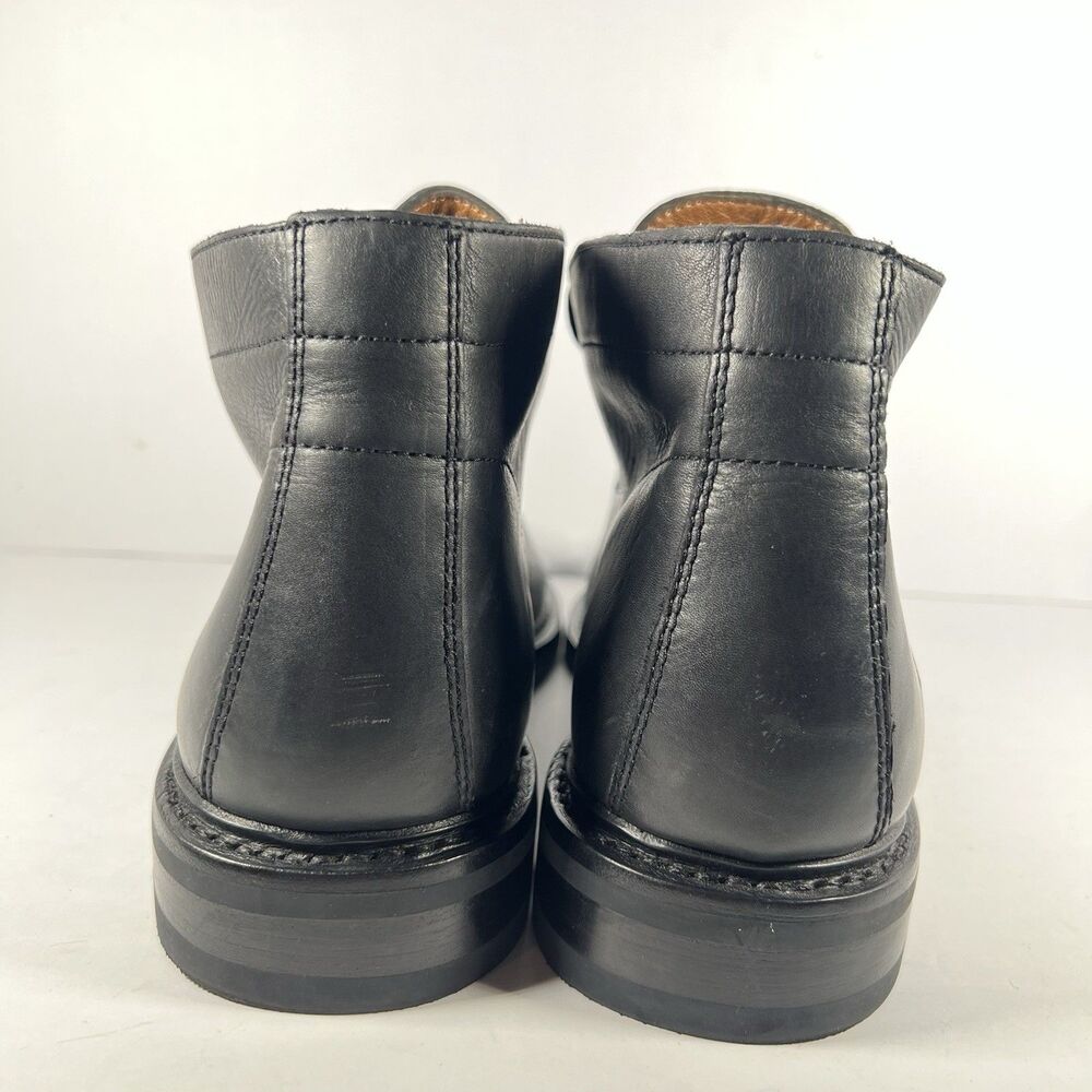 Frye Paul Chukka Boots Black Leather Lace Up Ankle Shoes Men's Size 10 M - Picture 4 of 9